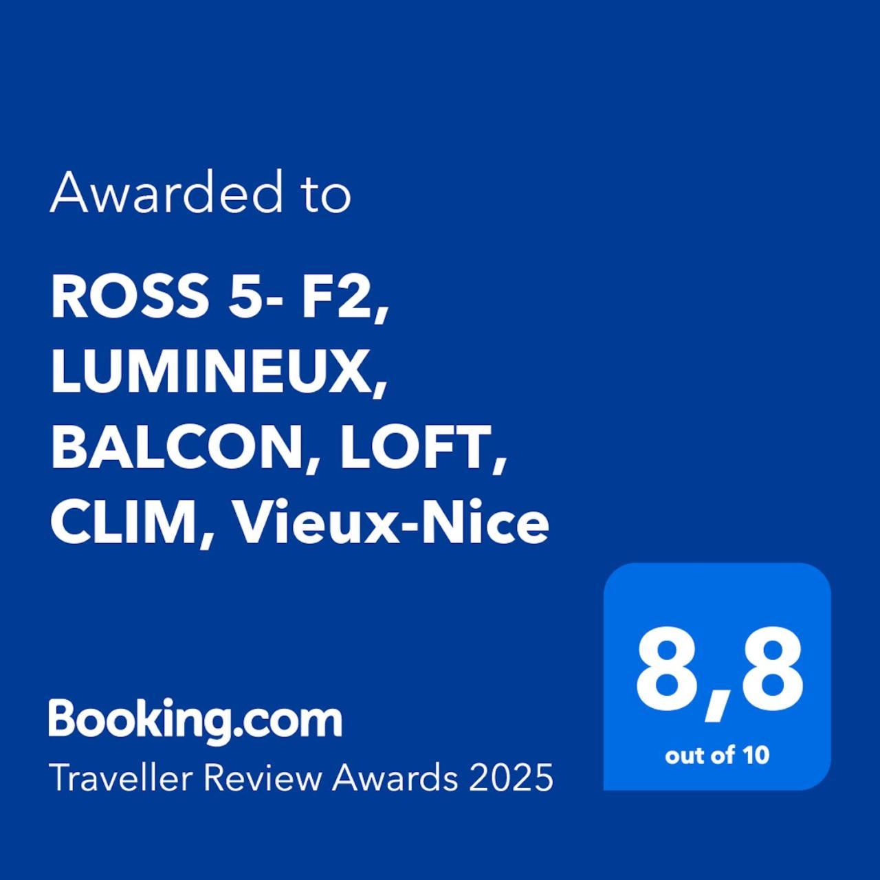 Ross 5- F2, Lumineux, Balcon, Loft, Clim, Vieux-Nice Dış mekan fotoğraf